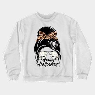 Halloween Leopard Mom Costume Happy Halloween 2021 Halloween Scary And Horror Funny Halloween Day Crewneck Sweatshirt